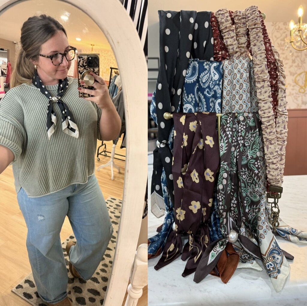 Long Pearl Neck Scarf